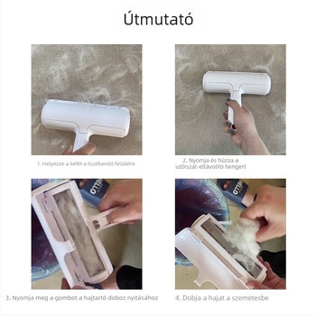 Crown Kisállat szőr eltávolító kefé – ABS tisztító eszköz macskáknak és kutyáknak, kanapéhoz és szőnyeghez