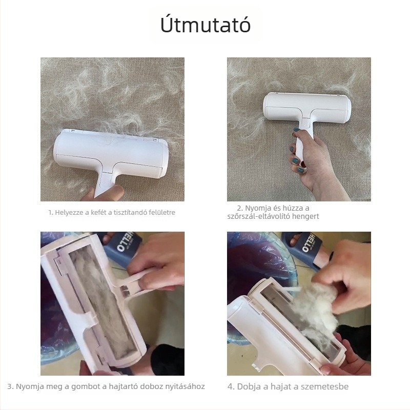 Crown Kisállat szőr eltávolító kefé – ABS tisztító eszköz macskáknak és kutyáknak, kanapéhoz és szőnyeghez