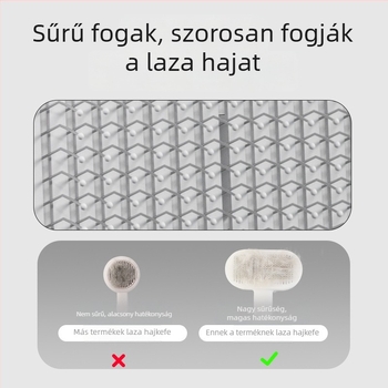 Kisállat ápoló fésű macska és kutya számára, csomóoldó, szőrhullás eltávolítás, tisztító fésű, PP anyag