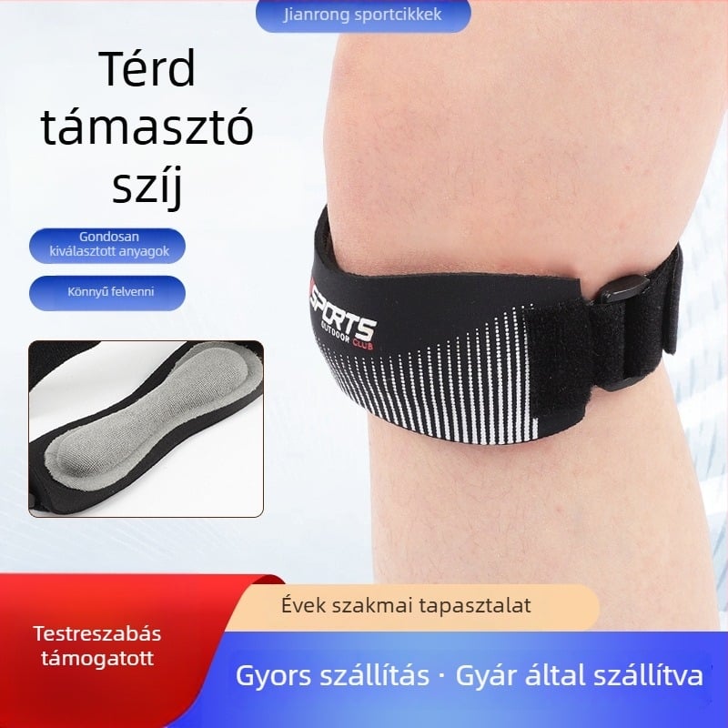 Sport térdvédők - nylon és poliészter, csúszásmentes szilikon, ütéscsillapító, légáteresztő, univerzális kosárlabdához