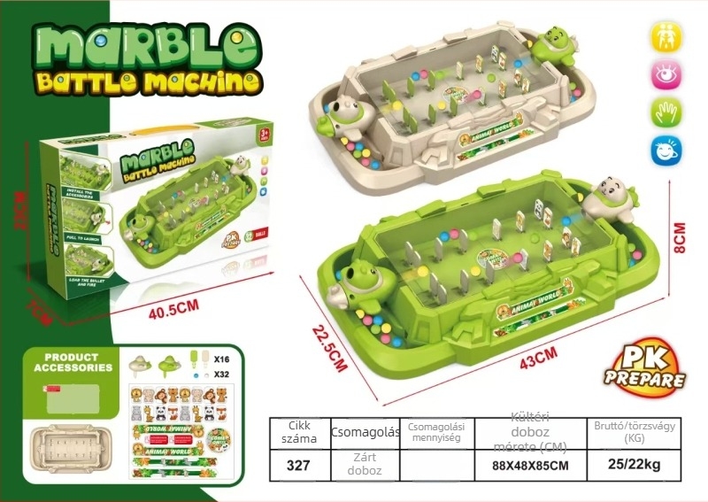 Oktatási célú pinball játék gyerekeknek — két játékos mód, műanyag kivitel, fejleszti a kéz-szem koordinációt és a szülő-gyermek interakciót, 4–6 éveseknek és a felett