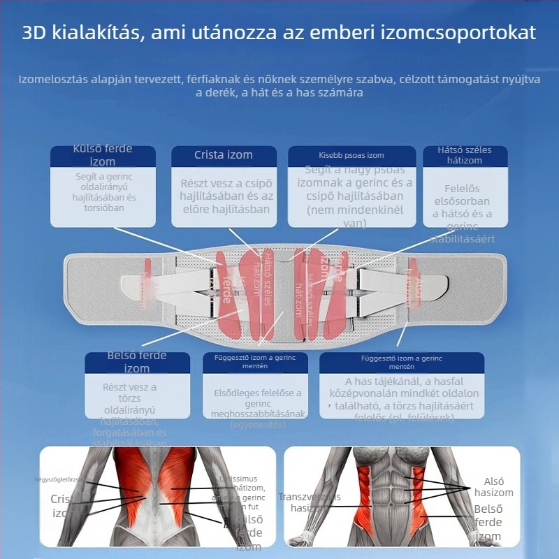 Derékvédő fix pánttal, poliészter anyagból; felnőtteknek; kosárlabdához megfelelő