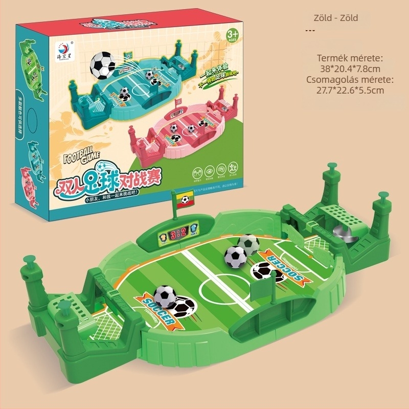 Gyerekeknek szóló asztali foci – két játékos, szülő-gyermek interaktív, oktató asztali játék, műanyagból készült, 4–6 éveseknek