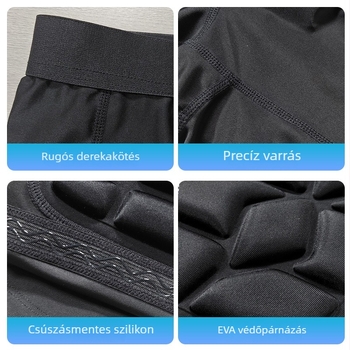 Derékvédős kompressziós rövidnadrág – spandex, felnőttek, kombinált sportvédő felszerelés