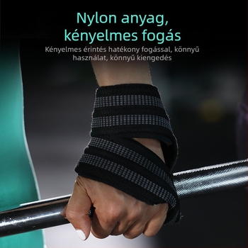 Figure-8 csuklóvédő öv súlyemeléshez, csúszásmentes, poliészter, felnőtteknek, deadlift és fitnesz