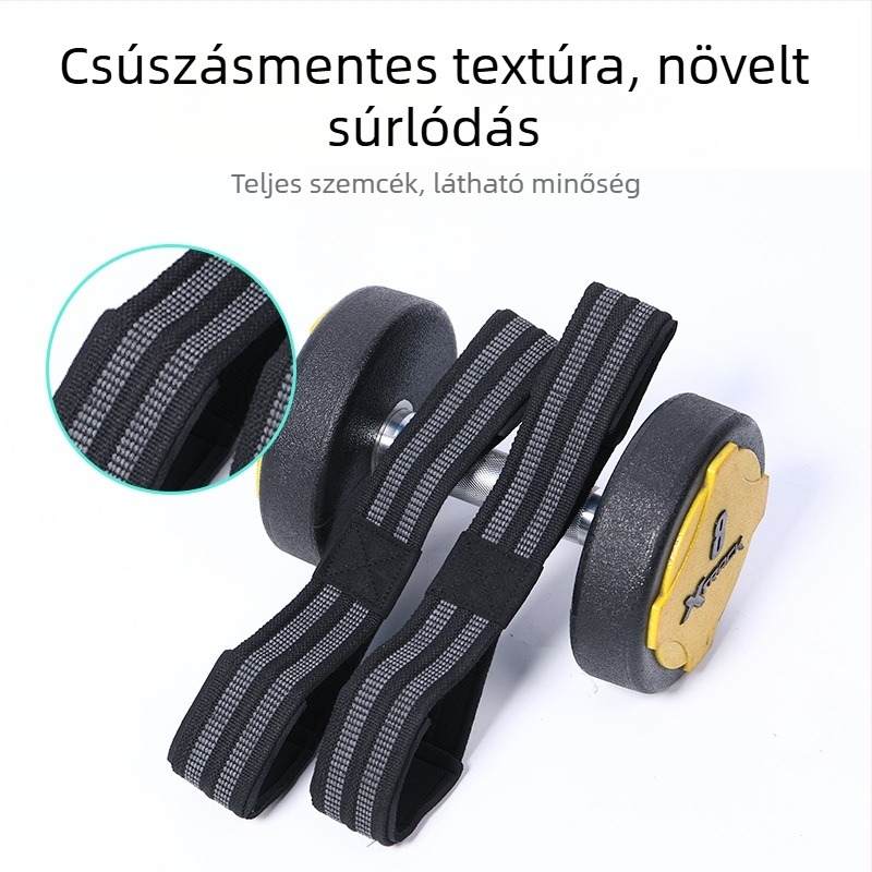 Figure-8 csuklóvédő öv súlyemeléshez, csúszásmentes, poliészter, felnőtteknek, deadlift és fitnesz