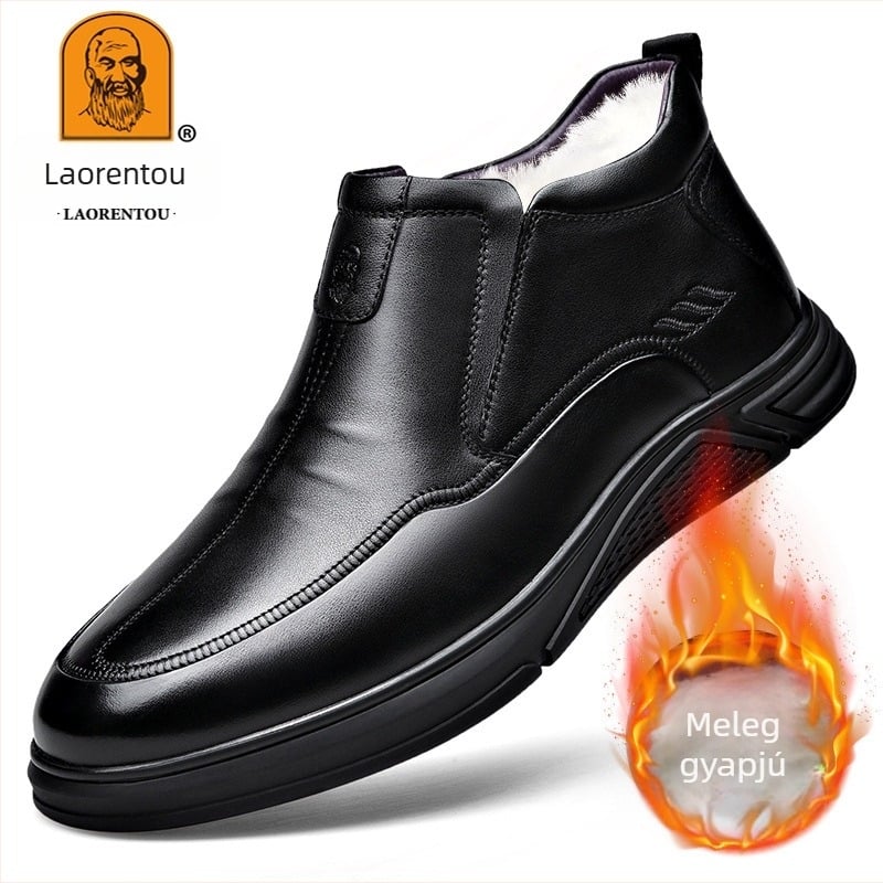 Férfi Chelsea téli bakancs – felső része kiváló minőségű marhabőr, bélés gyapjú és shearling, gumírozott talp