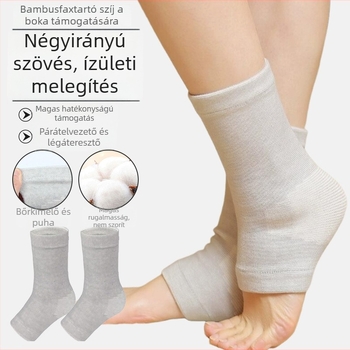 Bokaarortézis őszi–téli időszakra, négyszögletes elasztikus, lélegző bambusz-szén anyag, poliészter rost, futáshoz és futballhoz, bokavédelmi és rándulás stabilizálás