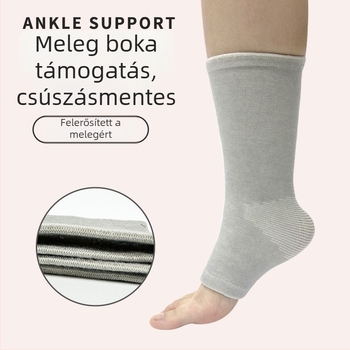 Bokaarortézis őszi–téli időszakra, négyszögletes elasztikus, lélegző bambusz-szén anyag, poliészter rost, futáshoz és futballhoz, bokavédelmi és rándulás stabilizálás