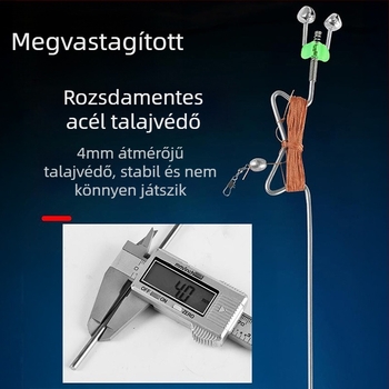 Rozsdamentes acélból készült rugós robbanó horgászhorog automata horgászathoz – tüskés horog, patakban történő horgászatra