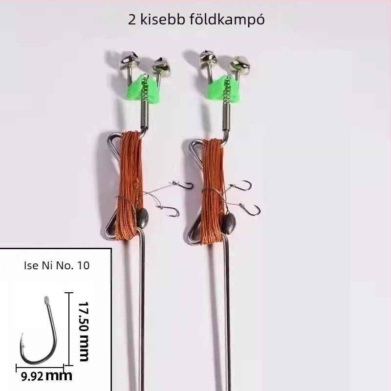Rozsdamentes acélból készült rugós robbanó horgászhorog automata horgászathoz – tüskés horog, patakban történő horgászatra