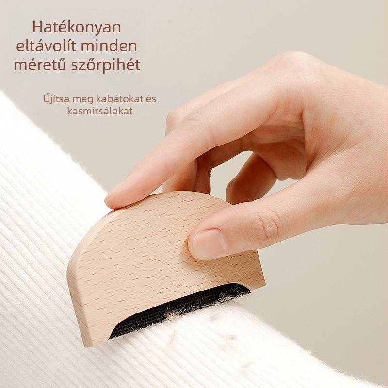 Kézi ruhaszöszmentesítő — fa test, kasmír fésű, ruhákhoz, Yiwu eredet, modern minimalist stílus