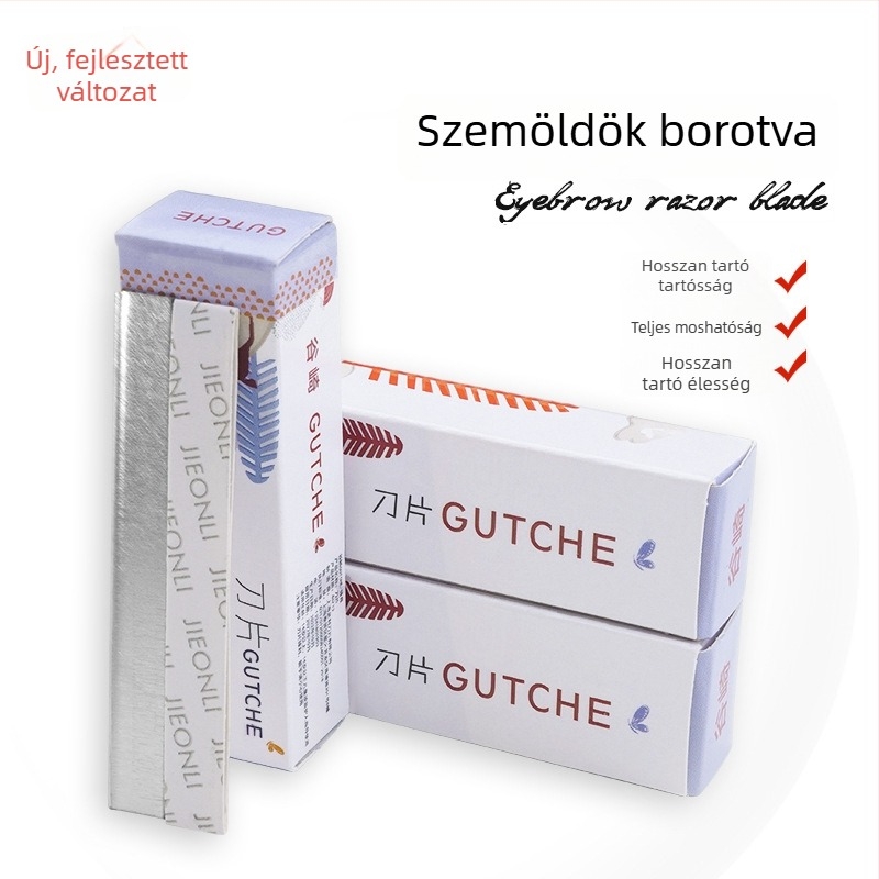 Szemöldöknyíró penge rozsdamentes acélból — egyrészes hullámos él — Taniyaki