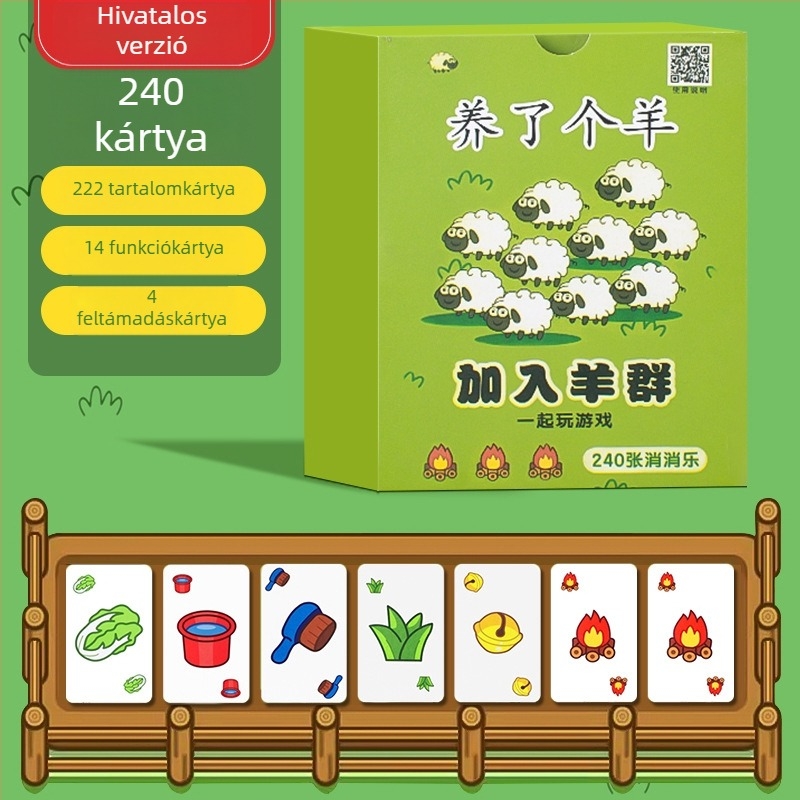 Birka témájú gyerekeknek szánt kártyás társasjáték — papírtártyák, támogatja a szülő-gyermek interakciót, fejleszti az érzelmeket, a látást és a kognitív készségeket, 4–6 éveseknek.