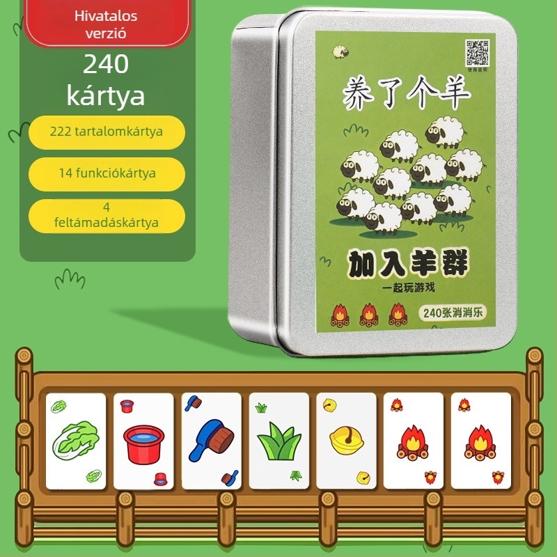 Birka témájú gyerekeknek szánt kártyás társasjáték — papírtártyák, támogatja a szülő-gyermek interakciót, fejleszti az érzelmeket, a látást és a kognitív készségeket, 4–6 éveseknek.