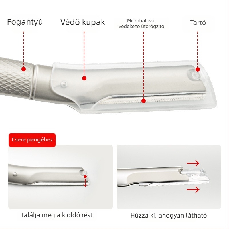 Szemöldöknyíró rozsdamentes acélból mindennapi használatra