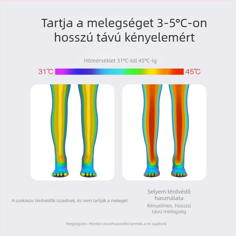 H&Y Selyem térdvédő Loop dizájn – Meleg, vastag védelem felnőtteknek, 2025 tavasz, anyagok: bambuszrost, selyem, spandex, nylon