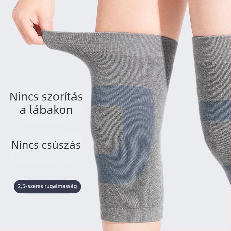 H&Y Selyem térdvédő Loop dizájn – Meleg, vastag védelem felnőtteknek, 2025 tavasz, anyagok: bambuszrost, selyem, spandex, nylon