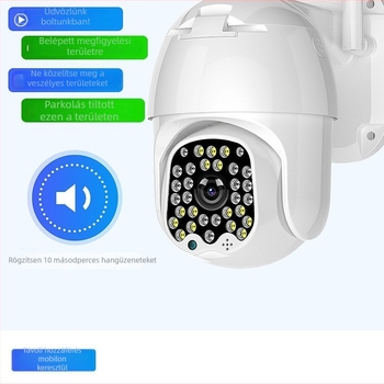 Intelligens felügyeleti kamera 2048-as horizontális felbontással, 4,7 mm objektív, minimális megvilágítás 0,001 lx, IR hatótáv 50 m