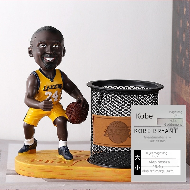 Gyantából készült tolltartó, modern minimalist stílus, asztali dekoráció, ajándék futballrajongóknak