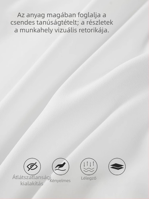 Női chiffon felső, rövid ujjú, gallér, egysoros záródás, levehető masni