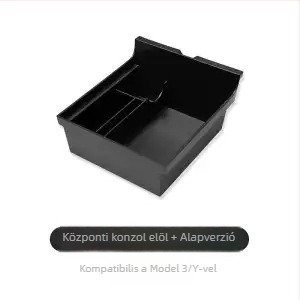 Tesla Model Y/3 központi konzol tároló kiegészítő (új verzió), ABS, ragasztásos telepítés, hátsó oldalsó tároló a csomagtartóhoz