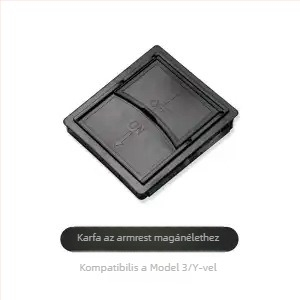 Tesla Model Y/3 központi konzol tároló kiegészítő (új verzió), ABS, ragasztásos telepítés, hátsó oldalsó tároló a csomagtartóhoz