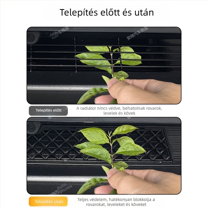 Antike ABS belső autó matricák Tesla Model 3/Y – új verzió, rovarmentes háló, víztartály védő háló, porvédő háló