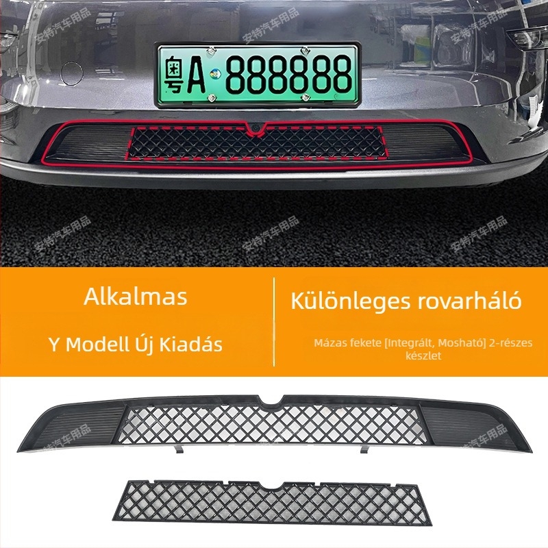Antike ABS belső autó matricák Tesla Model 3/Y – új verzió, rovarmentes háló, víztartály védő háló, porvédő háló