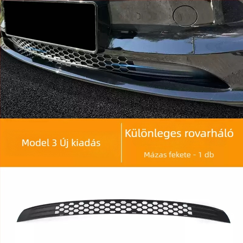 Antike ABS belső autó matricák Tesla Model 3/Y – új verzió, rovarmentes háló, víztartály védő háló, porvédő háló