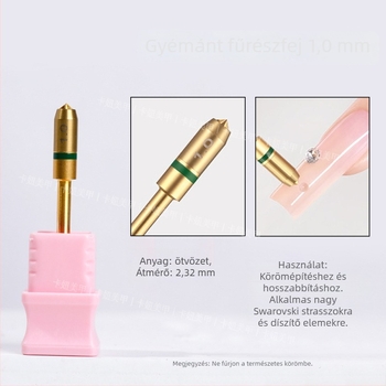 Manikűr eszköz gyémánt csiszolófejjel – gyors fúrás és lyukasztás, hegyes alj, modell G4DMT21, nettó tartalom 25