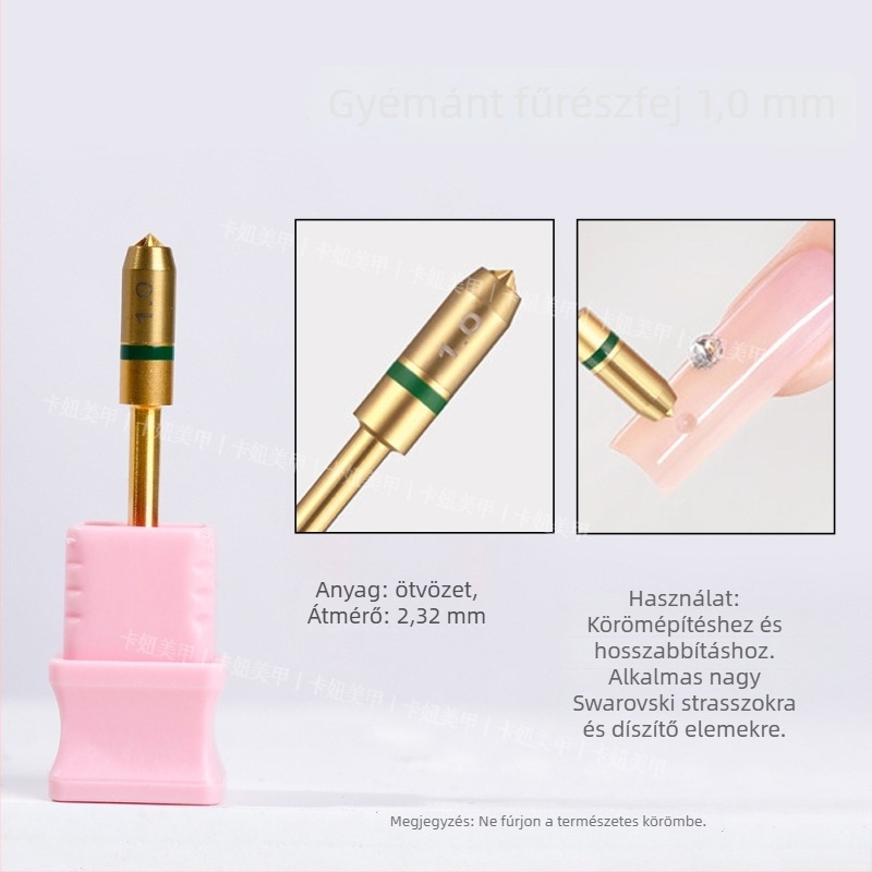 Manikűr eszköz gyémánt csiszolófejjel – gyors fúrás és lyukasztás, hegyes alj, modell G4DMT21, nettó tartalom 25