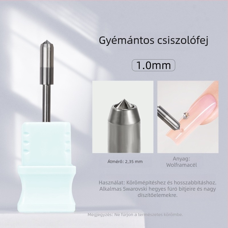 Manikűr eszköz gyémánt csiszolófejjel – gyors fúrás és lyukasztás, hegyes alj, modell G4DMT21, nettó tartalom 25