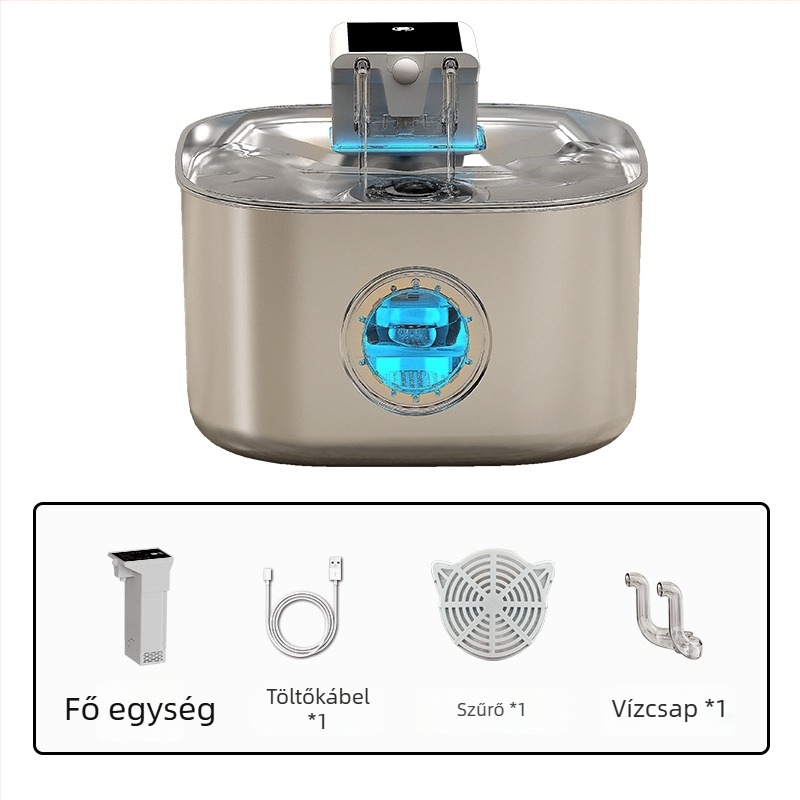 Állati vízadagoló Ft904 – 304 rozsdamentes acél, 3,2 L kapacitás, leválasztható, áramellátás nélkül