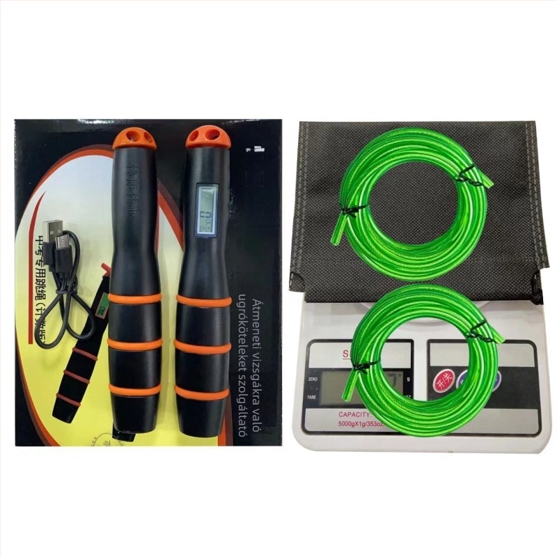 Ugrókötél számlálóval – PVC anyag; általános felhasználás; nem gyerekeknek készült