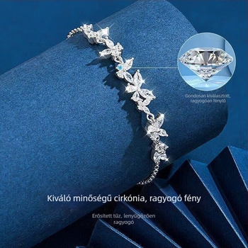 Rézből készült wisteria virágos karkötő, elektroplatált felülettel, uniszex, elegáns stílus, tavasz 2025