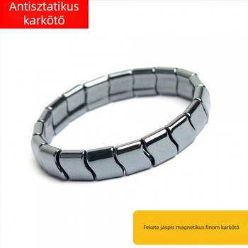 Antisztatikus karkötő ívelt epeköves kővel, mágneses terápia, vezeték nélküli működés, 2024 nyári megjelenés