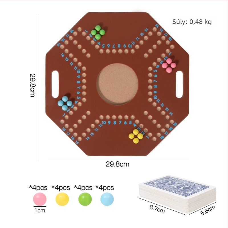 Családi társasjáték több játékos számára, elősegíti az intellektuális fejlődést és a szülő-gyermek interakciót (Anyag: sűrű tábla; Márka: Zhijia; Korhatár: 14+)