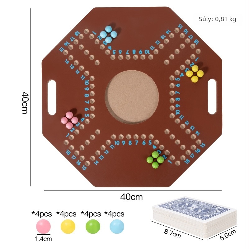 Családi társasjáték több játékos számára, elősegíti az intellektuális fejlődést és a szülő-gyermek interakciót (Anyag: sűrű tábla; Márka: Zhijia; Korhatár: 14+)