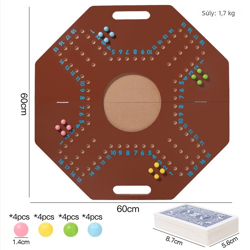 Családi társasjáték több játékos számára, elősegíti az intellektuális fejlődést és a szülő-gyermek interakciót (Anyag: sűrű tábla; Márka: Zhijia; Korhatár: 14+)