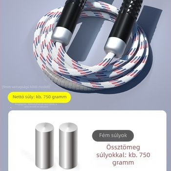 Súlyozott ugrókötél edzéshez – kötél fonott anyagból, professzionális edző kötél felnőtteknek, márka Nothing, termékkód 671432678466