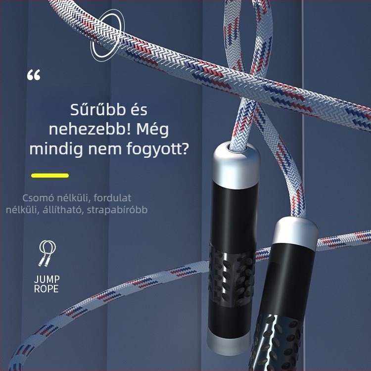 Súlyozott ugrókötél edzéshez – kötél fonott anyagból, professzionális edző kötél felnőtteknek, márka Nothing, termékkód 671432678466