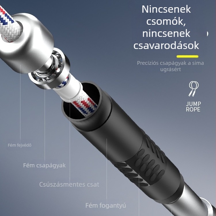 Súlyozott ugrókötél edzéshez – kötél fonott anyagból, professzionális edző kötél felnőtteknek, márka Nothing, termékkód 671432678466