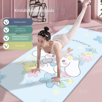 Tingxuan jóga matrac Cartoon mintával, selyem anyagú és megerősített csúszásmentes aljzattal