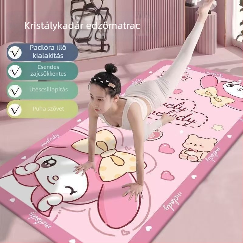 Tingxuan jóga matrac Cartoon mintával, selyem anyagú és megerősített csúszásmentes aljzattal