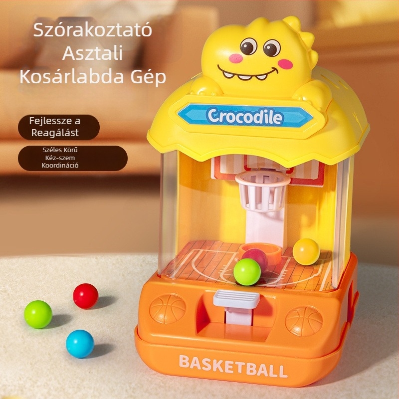 Gyerekeknek asztali kosárlabda játék – oktató jellegű, szülő-gyermek interakció, műanyag kivitel, fejleszti a kéz-szem koordinációt