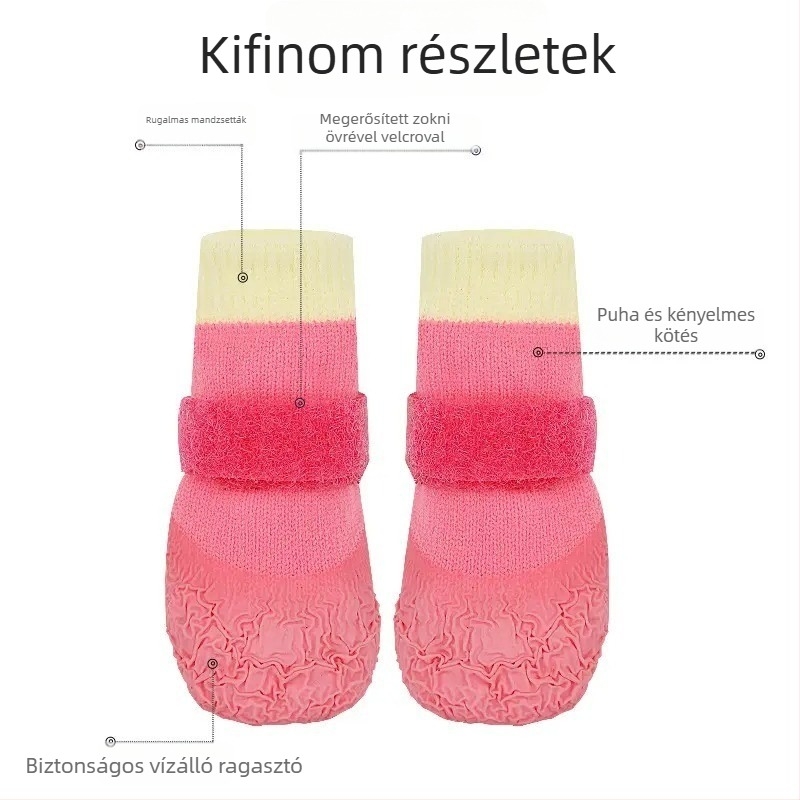 Kutyacipők, légáteresztő poliészter sneaker, kopásálló, kényelmes stílus