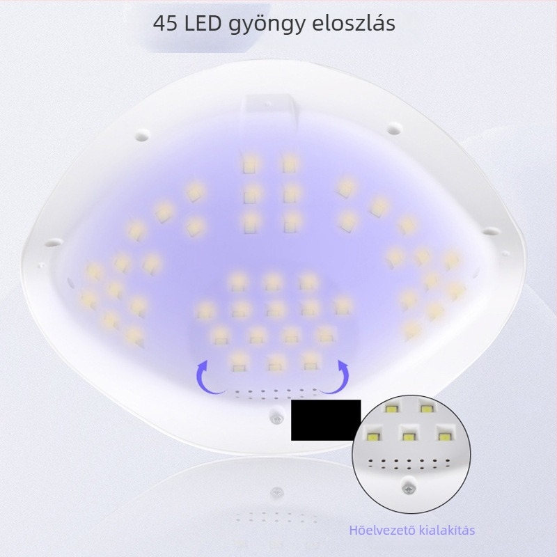 Intelligens LED manikűr lámpa SUN H11 PLUS, 268W nagy teljesítményű fototerápiás lámpa és szárító