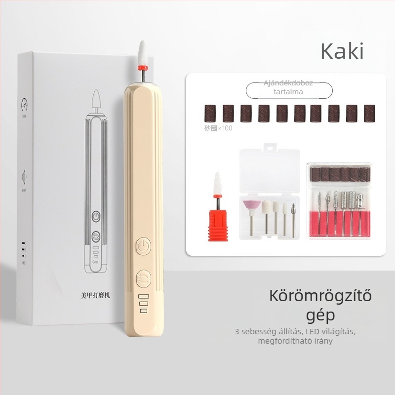 Youaolai Generation 1 Minden‑egyben elektromos körömcsiszoló és polírozó eszköz 100 csiszoló koronggal – otthoni használatra