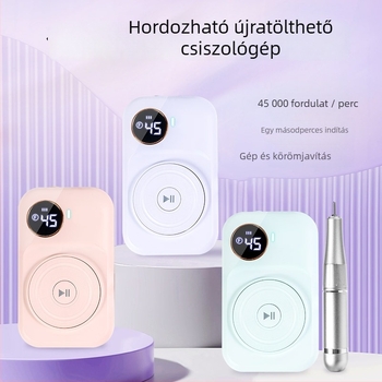 JFDA 607 Hordozható, újratölthető körömfúró a holt bőr eltávolításához